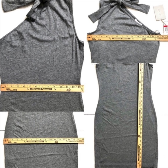 Ribbed Knit Dress One Shoulder Cutout Bodycon NWT 1.State Cocktails Sexy XS - Picture 10 of 11